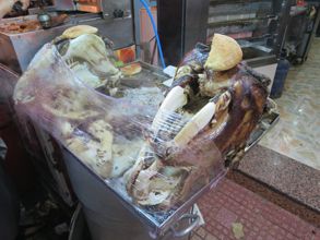 Cow's head meat for sandwiches